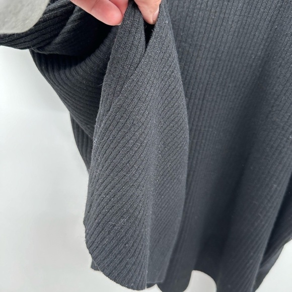 VINCE WOOL/CASHMERE BLACK shoulder zip oversized soft quiet luxury sweater XS - Picture 7 of 11